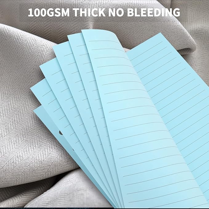 A5 Lined Notebook Paper,Color Loose Leaf Paper for 6-Ring Binder Planner Organizer, 6-Hole Binder Refill Paper Insert, 50 Sheets/100 Pages,Ruled (8.25 x 5.6") (1)