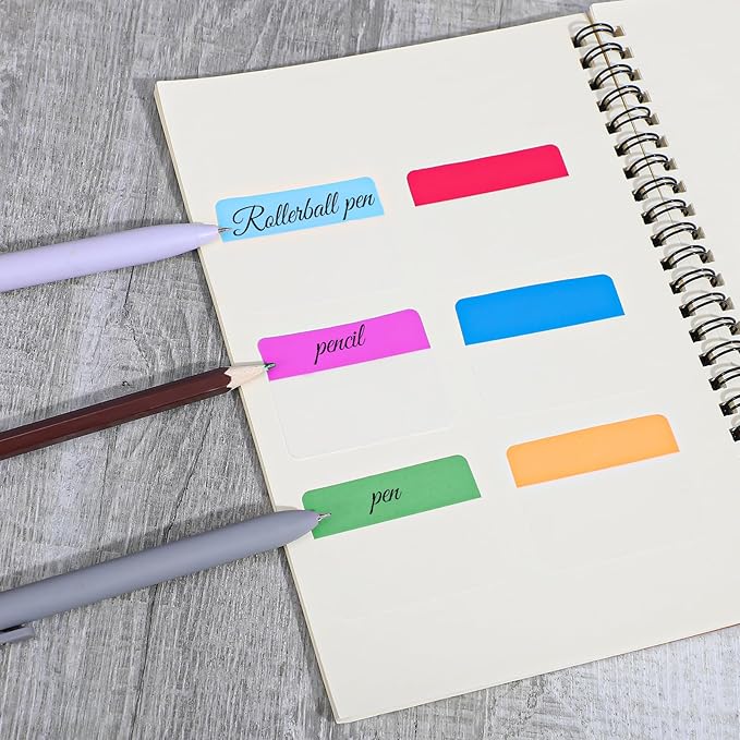 400Pcs Tabs 2'' Sticky Tabs, Colored Writable Repositionable File Tab Flags Index Tab Self Adhesive Reading Divider Sticker for Books Notebooks Binders File Folders (20 Sets)