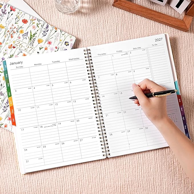 2026-2027 Planner - 9" x 11" Planner Weekly and Monthly 2026-2027, from JULY 2026 to JUNE 2027, Academic Calendar with Tabs, Twin-Wire Binding, Inner Pocket, Premium Thick Paper