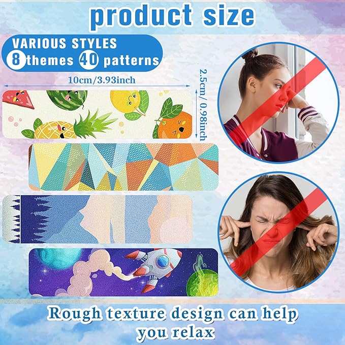 Crtiin 80 Pcs Anxiety Sensory Stickers with Inspirational Quotes Calm Textured Relief Mental Health Stickers Office Adhesive Sensory Tape Anti Stress for Adults(Shiny)