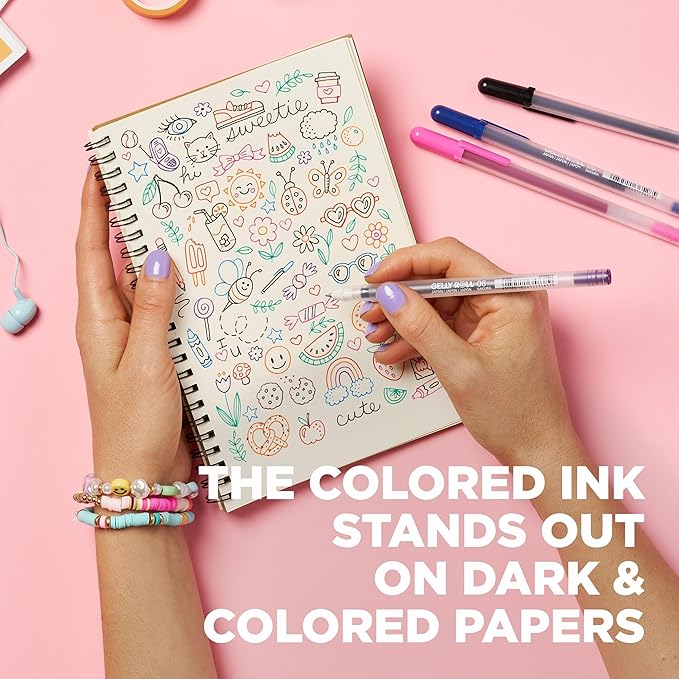 SAKURA Gelly Roll Gel Pens - Gift Set - Ink Pen Set - Art & Holiday Gifts & DIY Projects - Assorted Point Sizes with Storage Case - Assorted Colored Ink with Special Effects - 74 Pack