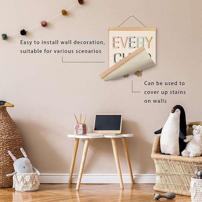 ROXMART Boho Kids Poster Hanger Frame, Boho Playroom Wall Decor, Every Child Is an Artist Wall Art Prints Decor for Toddler Kids Room Nursery Playroom Classroom Homeschool, 12x16 Inch