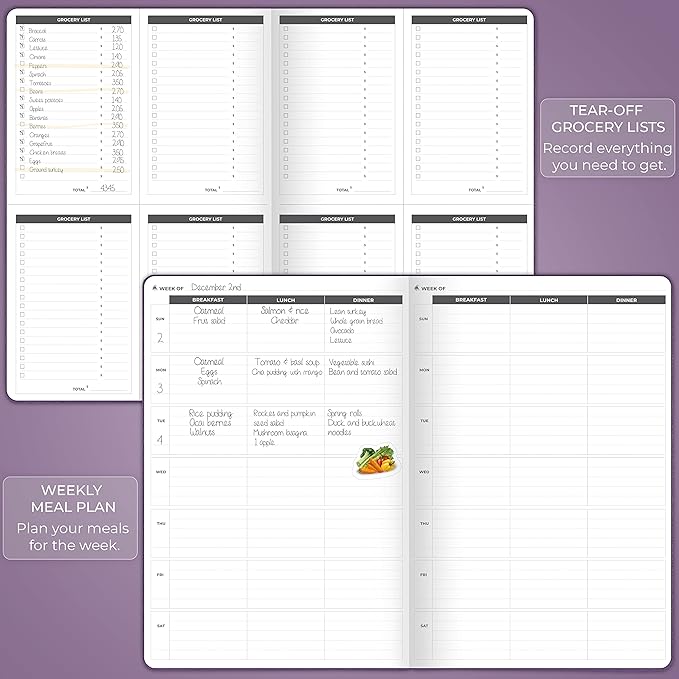 Clever Fox Fitness Journal PRO – Daily Workout Planner with Meal Planner & Habit Tracker – Gym Exercise Log Book for Women & Men – Fitness Planner Notebook – Lasts 6 Months, 7x10” - Purple