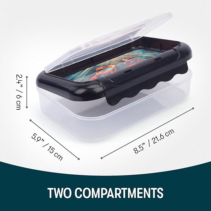 ZIPIT Recycled Plastic Pencil Box for Kids | 2 Compartments Pencil Case for School | Large Capacity Pencil Box for Girls and Boys