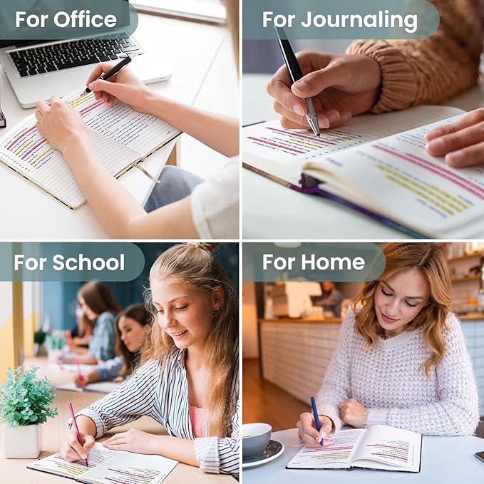 Taja Lined Journal Notebook for Women & Men, Hardcover Leather Journal for writing, A5 College Ruled Notebook for Work & Note Taking, Perfect for Office School Home Supplies, 160 Pages, Soft Petal
