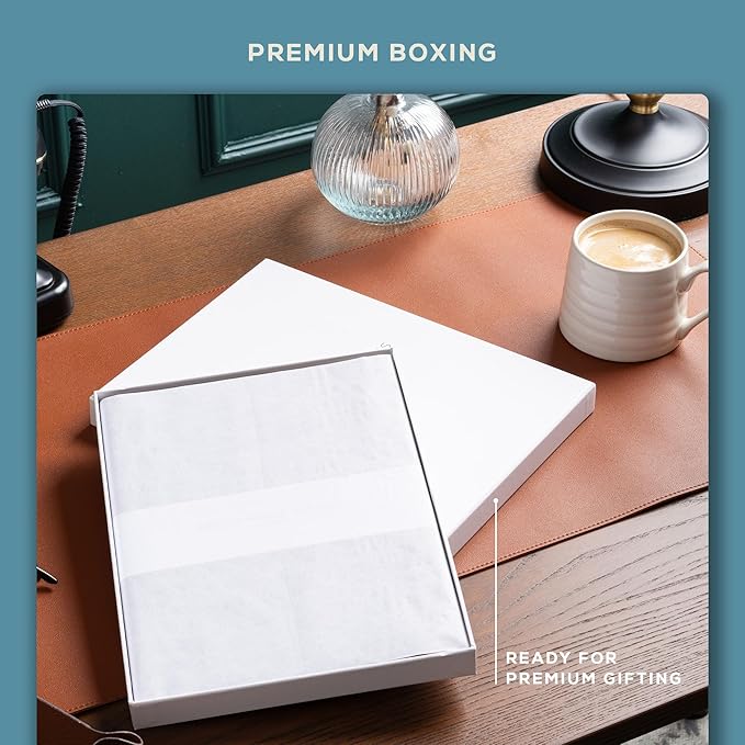 BEECHMORE BOOKS Large Lined Journal Notebook, 8.5" x 11.5" (A4) Hardcover Vegan Leather Executive Diary for Work, Thick 120gsm Paper, Lay-Flat Binding, Gift Box