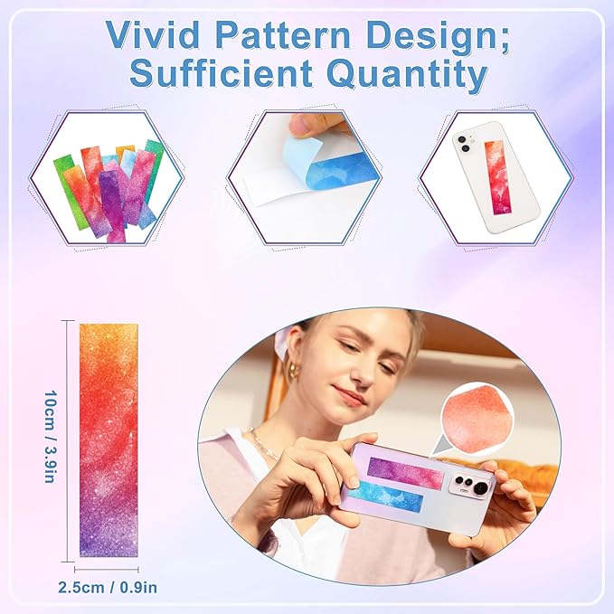 50PCS Calm Stickers for Anxiety Sensory Stickers for Relieve Adults Kids Teens Fidgets Stress Office&Classroom Supplies Anxiety Relief Items with Tactile Textured Surface Patterns(Watercolor)