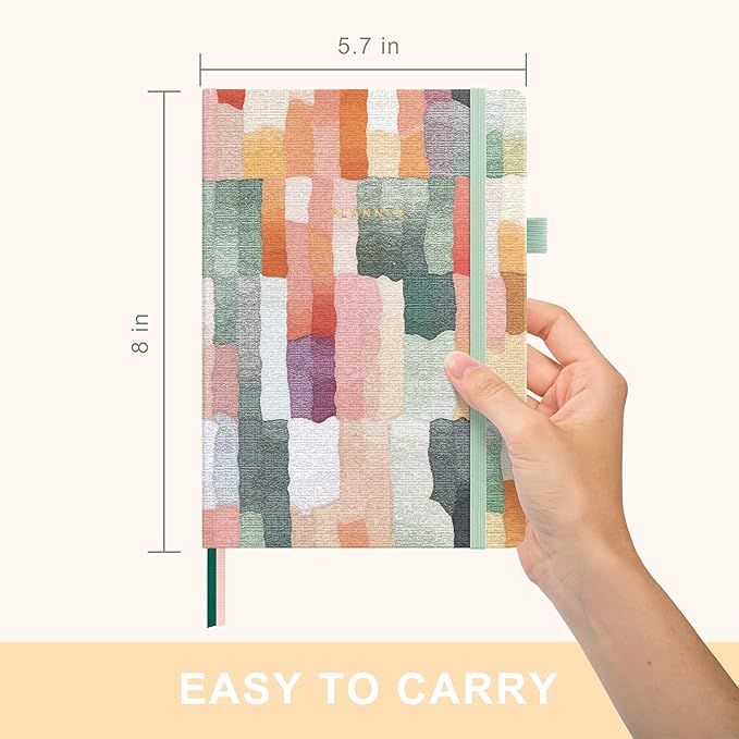 And Per Se Undated Planner – A5 Weekly & Monthly Goal Planner for 72 Weeks (1.5 Years) – Hardcover with Monthly Tab Stickers, Back Pocket & Habit Tracking (Colorful Stripes)