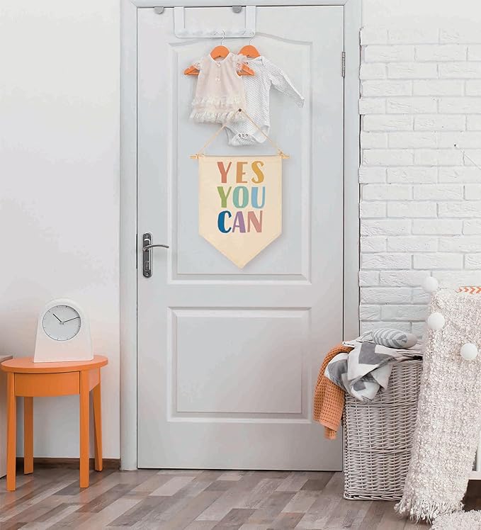 Boho Banner Flag Sign Pennant Poster Wall Decor Gifts for Nursery Baby Room Playroom Reading Room Bedroom Door Classroom Boy Girl Kids Teen-Baby,Shower,Birthday Christmas Gifts-Yes You Can