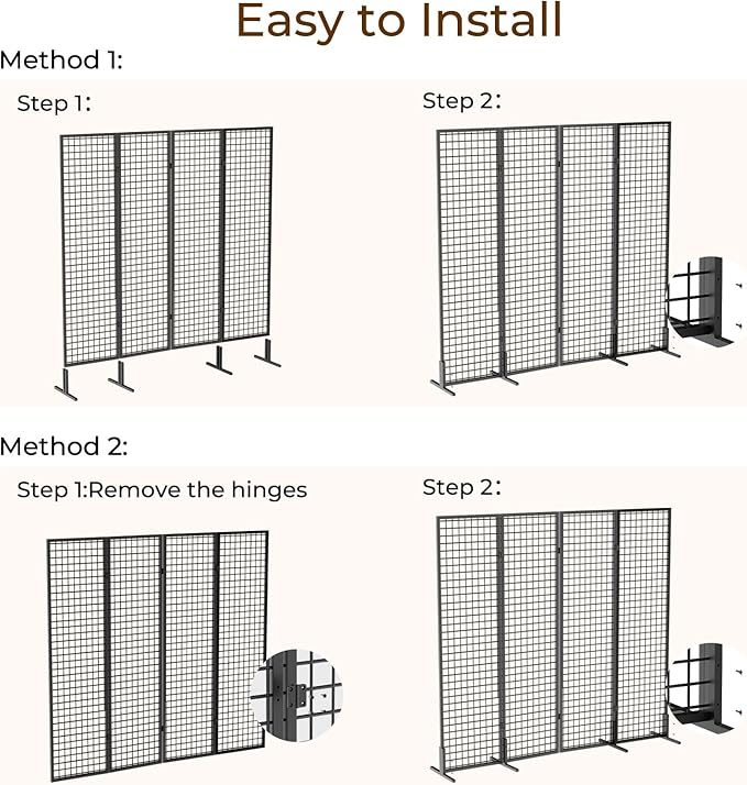 Grid Wall Panels Foldable Gridwall Panel Display Stand Art Show Display Panels for Vendor Events Craft Shows Merch Display