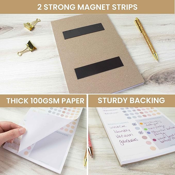 bloom daily planners Magnetic Chore Chart Planning Pad - Daily & Weekly Habit To Do Tracker - Family Organizer and Responsibility Reward System - 60 Sheets - 6” x 9”, Pastel