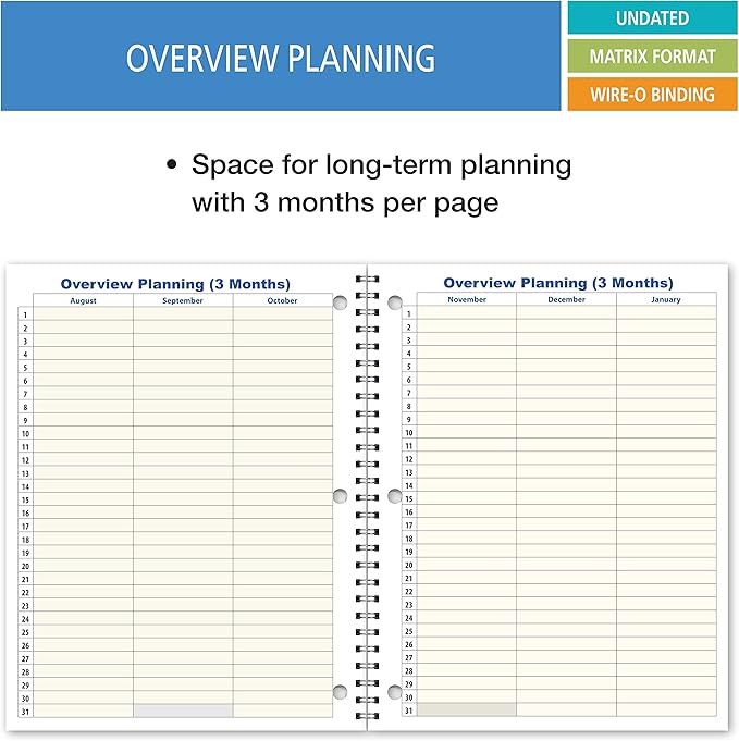 Elan Publishing Company Student Academic Planner 8 1/2 x 11" Weekly View (AOTAP-Undated)