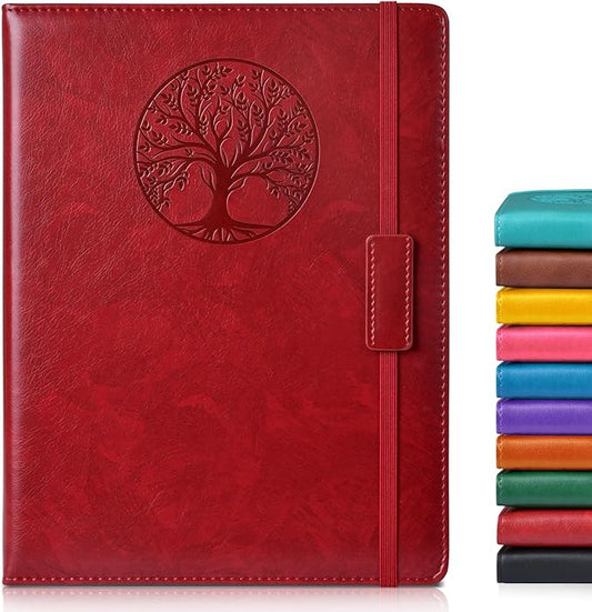 Lined Journal Notebook for Women Men,256 Pages B5 Large Hardcover Leather Journals for Writing,Travel,Business,Work & School,College Ruled Notebooks for Note Taking,Diary Notepad 7.8"×10.2"