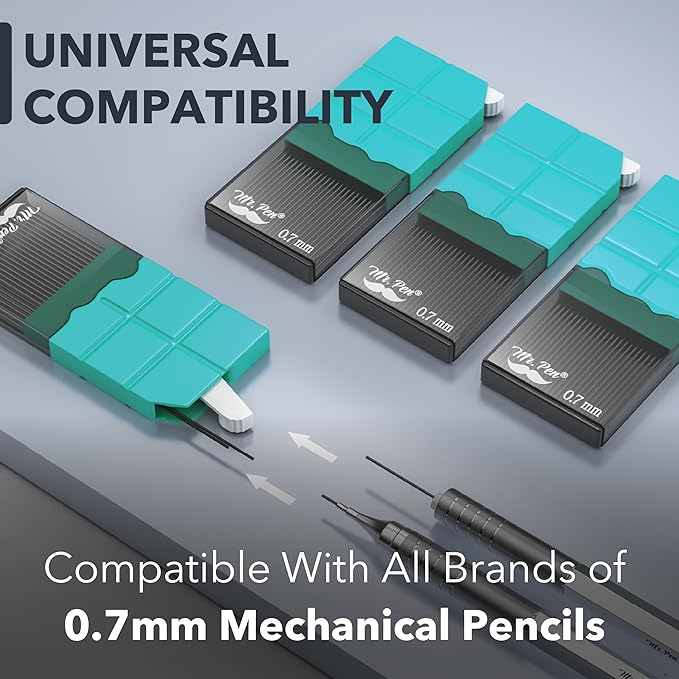 Mr. Pen- 0.7 Millimeter Lead Refills for Mechanical Pencils, HB, 10 Pack, 1200 pcs, Lead Pencils Mechanical 0.7