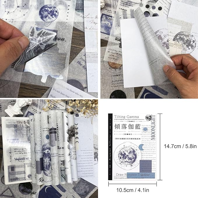 Aesthetic Planet Vintage Washi Stickers - 180pcs Ephemera Sticker Book for Scrapbooking, Journaling & Junk Journal Supplies