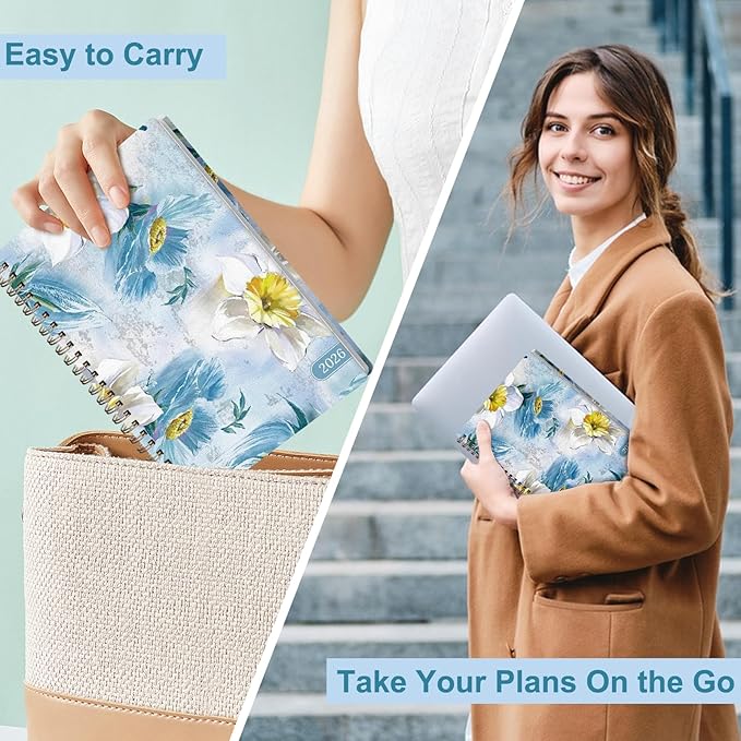 2026 Planner, Weekly and Monthly Calendar Planner Organizer, January-December, Academic Planning Agenda Book, Office School Home Suppiles for Women & Men, 6.3" × 8.5"