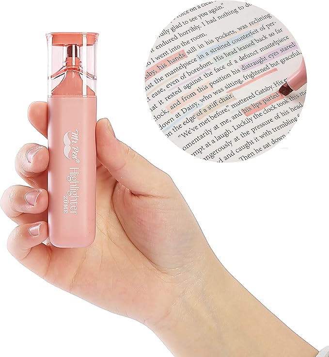Mr. Pen- Highlighters Pastel Assorted Colors for Books, 6 Pack, Morandi Colors, Chisel Tip
