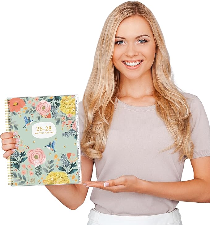 Monthly Planner 2026-2028, 36 Months Calendar Planner 2026-2028 from Jan 2026 – Dec 2028, 8.5'' x 11'' with Ruled Spread, Flexible Cover, Spiral Wirebound, Pocket, Coated Tabs, Notes ＆ Habit Tracker