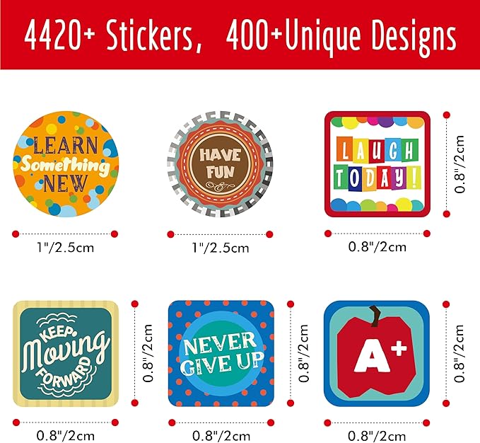 4420+PCS Incentive Stickers, 400+ Designs Stars/Flowers/Thumbs Motivational Sticker Reward Gifts for Teacher Parents Classroom Encourage Kids to Do Chores Go to The Toilet (64 Sheets)