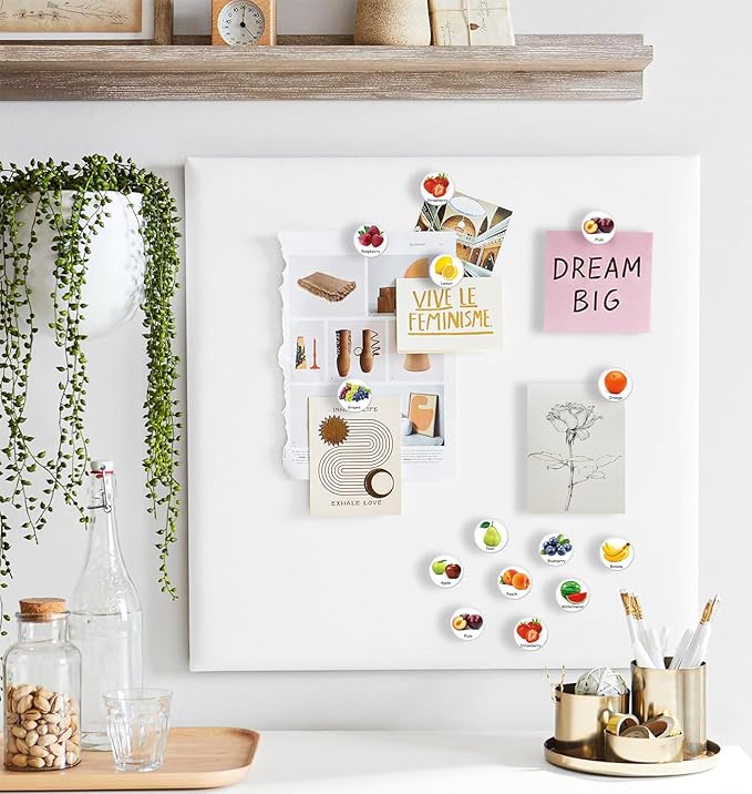 24Pcs Push Pins,Decorative Thumb Tacks,Tacks and Push pins,Cork Board Tacks,Thumb Tack Decorative for CorkBoard, Office Organization or Home