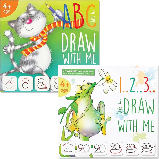 Drawing with Alphabet and Numbers Learning Activity - Perfect for Kids Who Love Toys, Art and Craft, for Girls and Boys Ages 3, 4, 5, 6