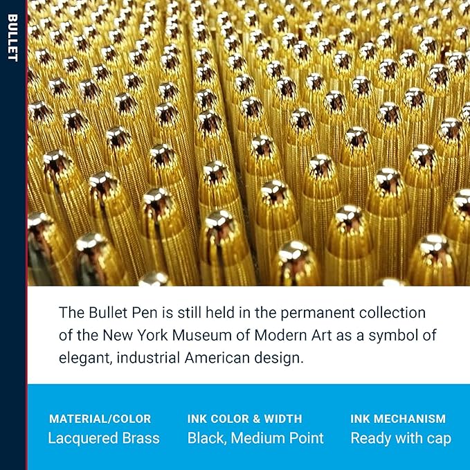 Fisher Space Pen Bullet Pen - 400 Series - Lacquered Brass - Gift Boxed