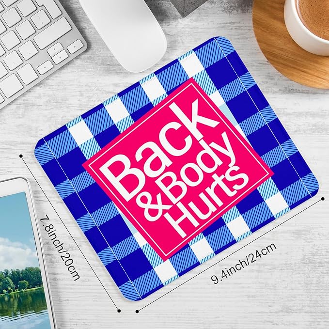 Square Mouse Pad with Non-Slip Rubber Base,Home Office Decoration Desktop Accessory, Laptop Mouse Pad for Office Laptops, 9.4x7.8x0.12in （Back）