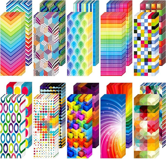 Laminated Book Markers Optical Bookmarks Reading Creative Colored Bookmarks for Teacher Student Office Stationery Supply(240 Pieces)