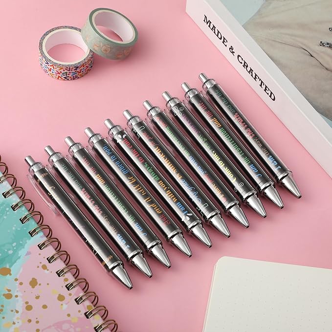 Mr. Pen- Christian Pen Set, 50 Pack, Black Ink, Bible Verse Pens Bulk, for Women Men, Black Style