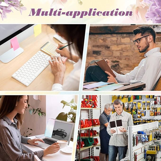 Teling 16 Pcs Magnetic Notepads Grocery List for Refrigerator Magnetic Shopping List to Do Planning Memo Pad for Fridge Refrigerator School Office Home(Watercolour)