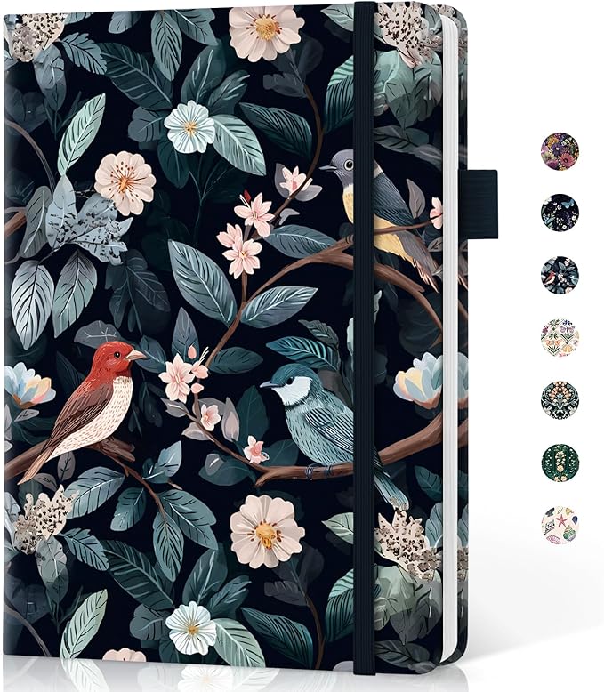 Lined Journal Notebook for Women & Men, Hardcover Leather Journal for writing, A5 College Ruled Notebook for Work & Note Taking, Perfect for Office School Home Supplies, 160 Pages, Twilight Serenade