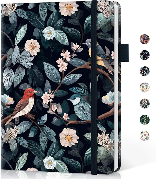 Lined Journal Notebook for Women & Men, Hardcover Leather Journal for writing, A5 College Ruled Notebook for Work & Note Taking, Perfect for Office School Home Supplies, 160 Pages, Twilight Serenade