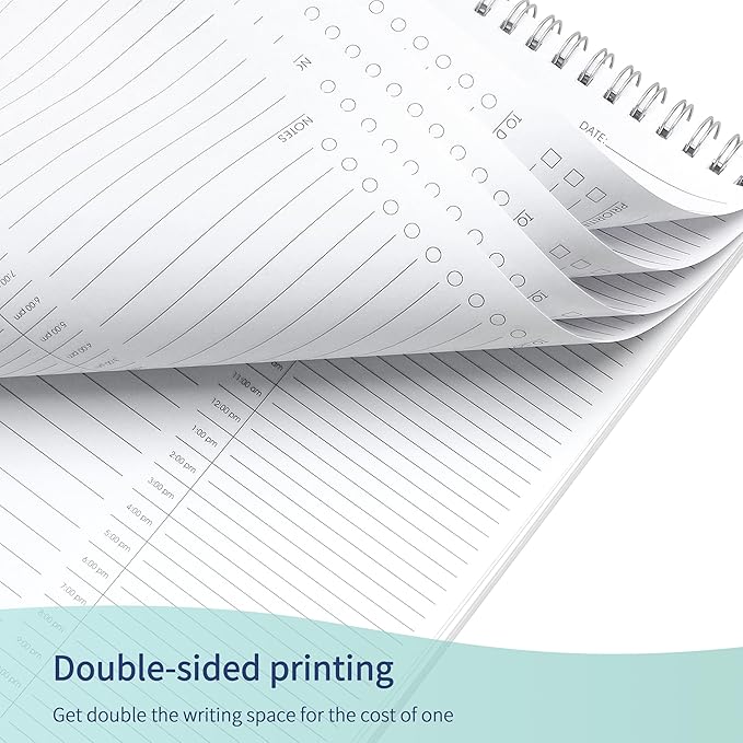 Daily Shedule Planner Hourly Appointment Planner Personal Organizer with Work To-Do List, Priorities 6.5 x 9.8