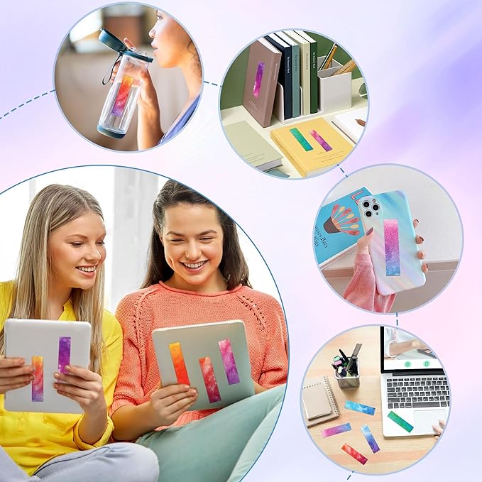 50PCS Calm Stickers for Anxiety Sensory Stickers for Relieve Adults Kids Teens Fidgets Stress Office&Classroom Supplies Anxiety Relief Items with Tactile Textured Surface Patterns(Watercolor)