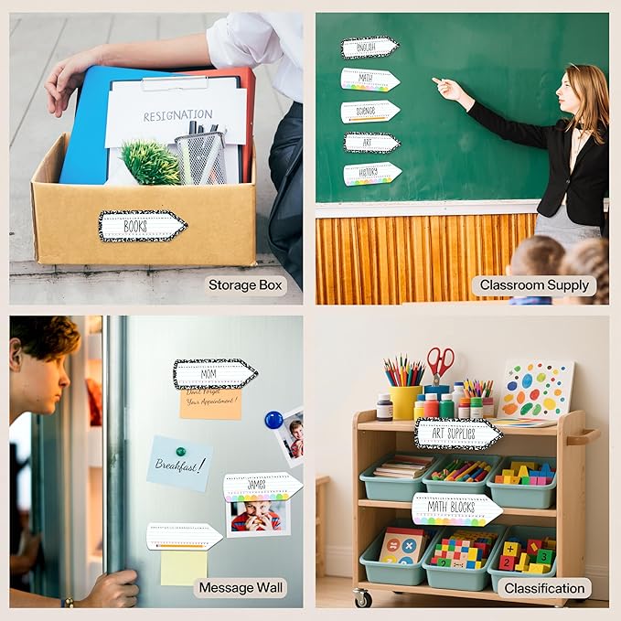 Pencil Name Tags, Self Adhesive Name Tags for Classroom, Pencil Stickers Decorations for Student Desks, Labels for Kindergarten Locker, 04