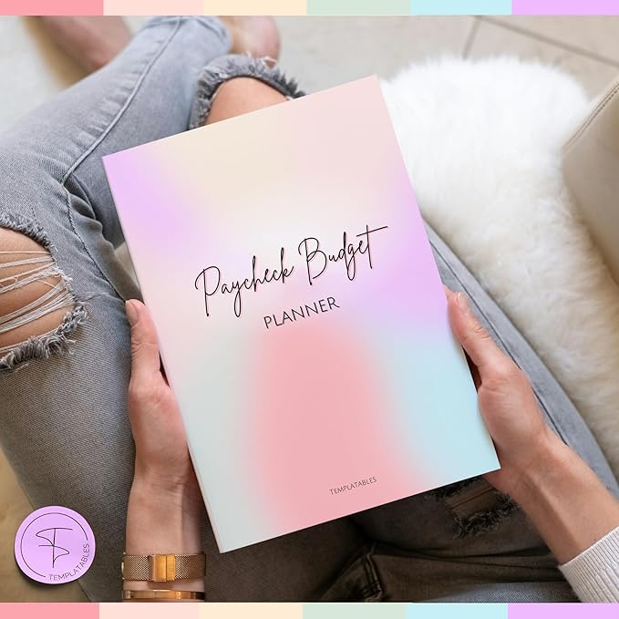 Paycheck Budget Planner - Undated Financial Organizer for Weekly, Bi-Weekly, and Monthly Budgeting and Expense Tracking | A5 Rainbow
