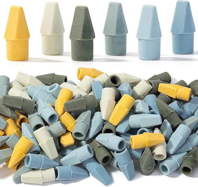 Mr. Pen- Pencil Erasers Toppers, 120 Pack, Colorful, Latex Free, No Smudge, Mr Pen Erasers for Pencils