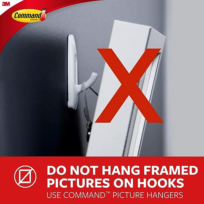 3M Command 17053BN Traditional Plastic Hook, Large, Brushed Nickel