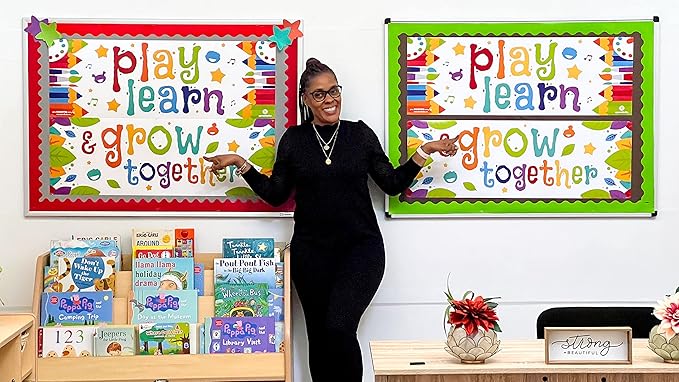 Sproutbrite Classroom Decorations - Banner and Poster for Teachers - Bulletin Board and Wall Decor for Pre School, Elementary and Middle School (Multicolor)