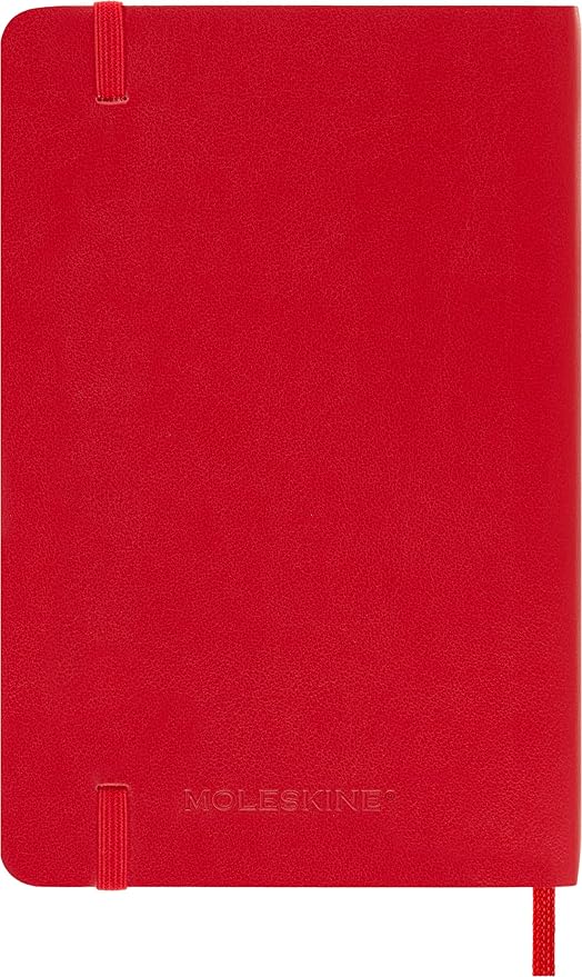 Moleskine Classic Notebook, Soft Cover, Pocket (3.5" x 5.5") Plain/Blank, Scarlet Red, 192 Pages