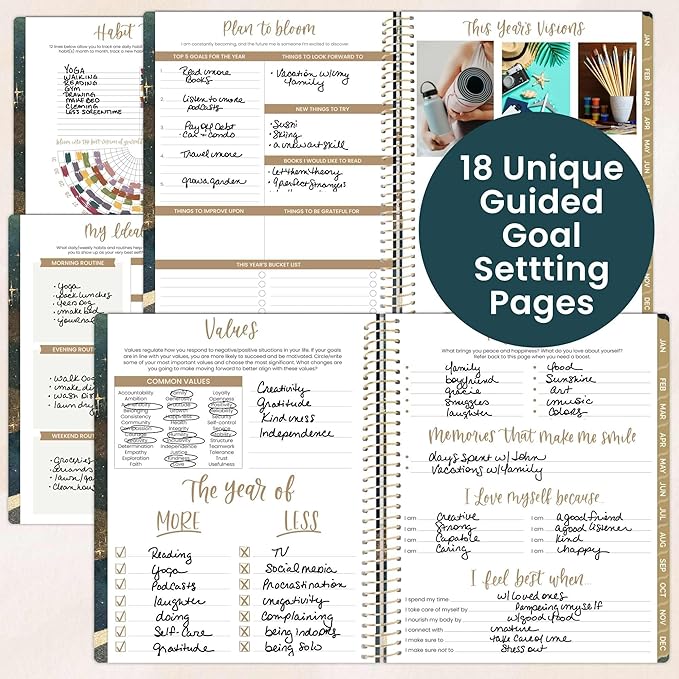 bloom daily planners 2026 Planner (January to December) - 8.5” x 11” Weekly & Monthly Dated Agenda Organizer Book with Stickers & Tabs - Flexible Soft Cover - Celestial Skies