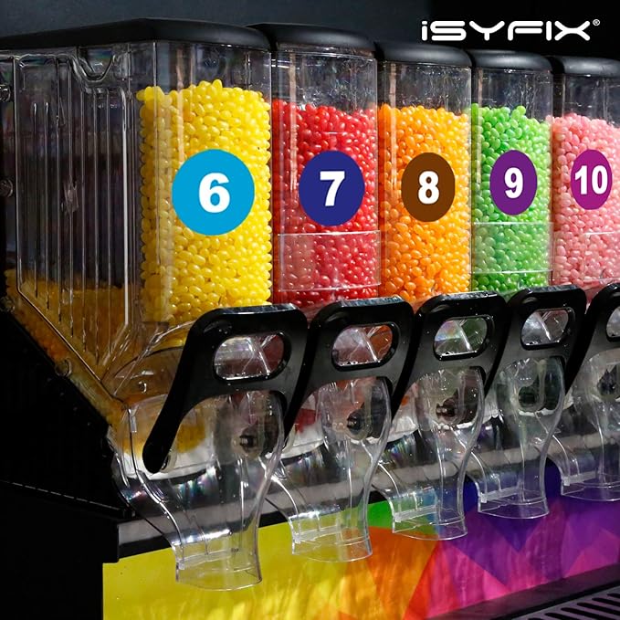 iSYFIX Multicolor Consecutive Number Sticker – 1.5 to 100, 1-inch, 1 Set – Vinyl Self Adhesive Premium Decal, Ideal for Inventory, Storage, Organizing, Boxes, Toolbox, Lockers & More, Indoor/Outdoor