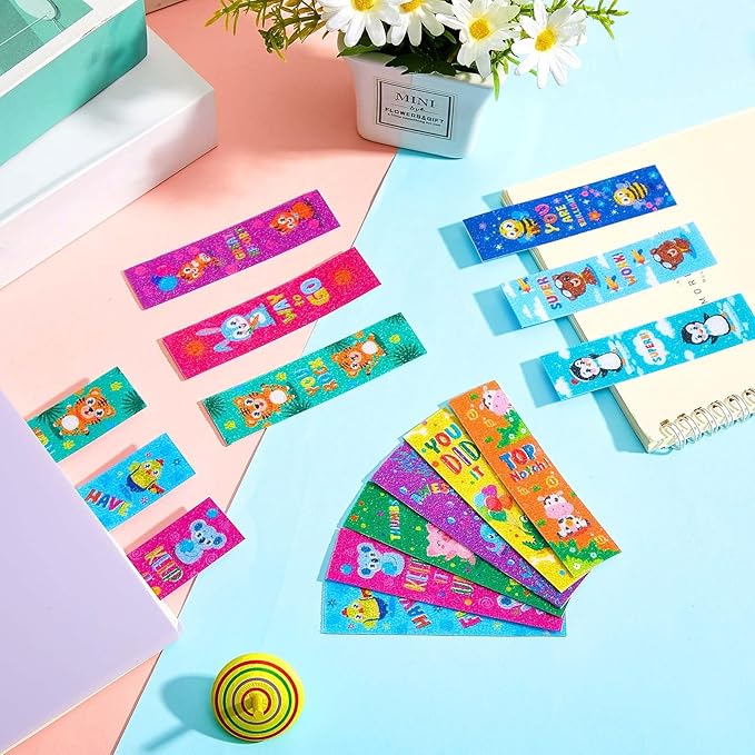72 Pcs Anxiety Sensory Stickers Strips Adhesive Textured Mental Health Calm Stickers Mindfulness Fidget Decals Stress Anxiety Relief Items for Therapy Office Desk Counselor(Animals)