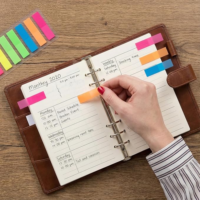 280 Pcs Sticky Tabs, Sticky Note Tabs, Page Markers Bright Sticky Tabs, Small Sticky Notes Flags and Arrow Flags, Fluorescent Index Tab Stickers for Notebooks (7 Colors)