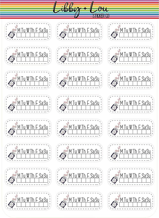 Vitamin Habit Tracker Planner Sticker | Libby and Lou Sticker Co