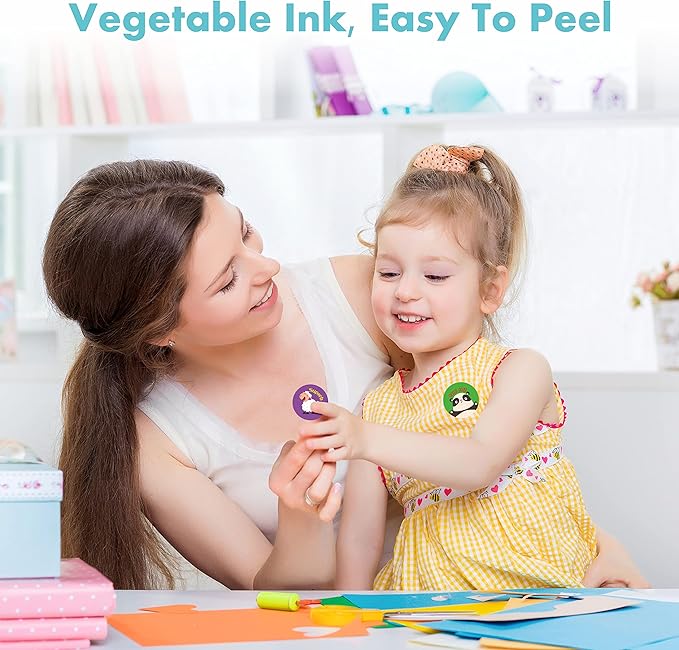2872 Large Incentive Stickers, 64 Sheets Round Encouragement Stickers, Animals Donuts Cupcakes Stars Hearts Motivational Teacher Classroom Reward Gifts Encourage Kids to Do Chores Go to The Toilet