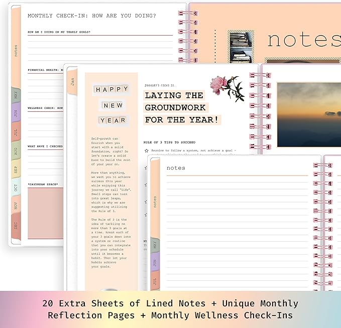 Blue Sky WAAV 2026 Weekly and Monthly Planner Calendar, January 2026 - December 2026, 5.875" x 8.625", Flexible Cover, Durable Twin Wire Binding, Storage Pocket, Includes 20 Notes Sheets, Gloria