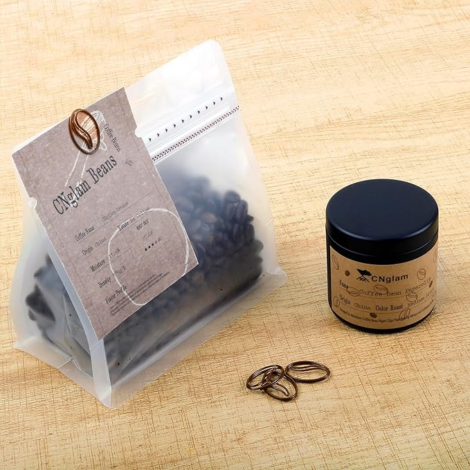 Coffee Bean Paperclip Coffee Bean-Shaped Paper Clips Coffee Introduction Card Clip Java-Shaped Paperclips for Coffee Lovers Café Pros Gifts Postcards Office School Decor Bookmarks (120 PCS)
