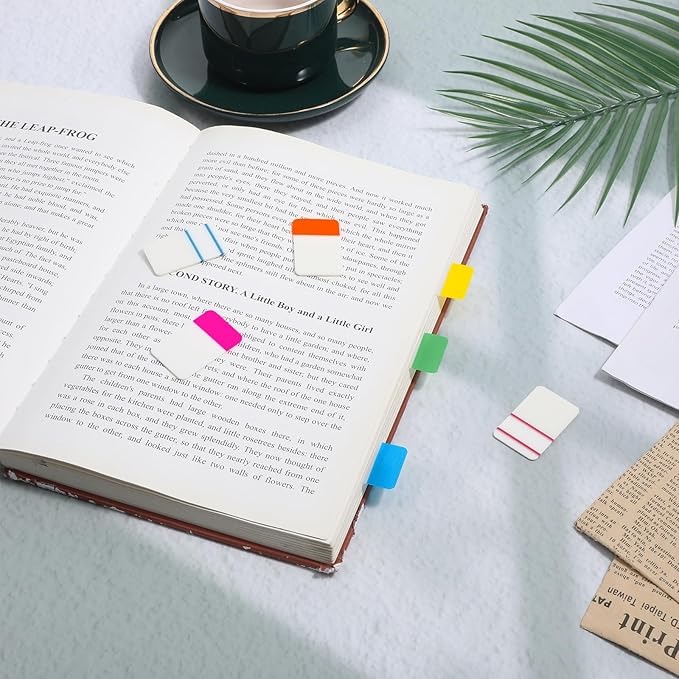 1 Inch Sticky Index Tabs Book Page, 960 PCS Sticky Tabs for Notebooks Writable and Repositionable Page Flags Colored Binder Markers Labels for Books, Binders, Papers, Documents, File Folders