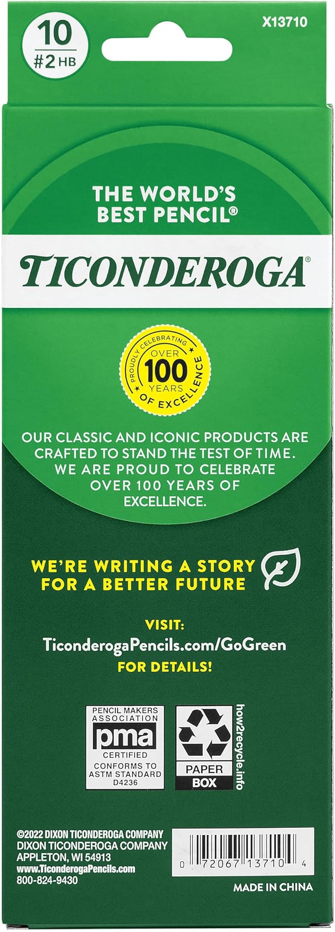 Ticonderoga® Pastel Pencils, 2 Soft, Assorted Colors, Pack Of 10 Pencils